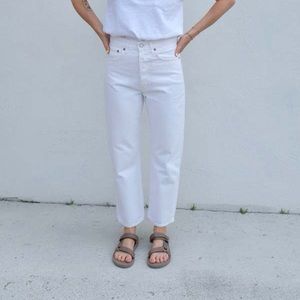 Agolde 90’s crop in white